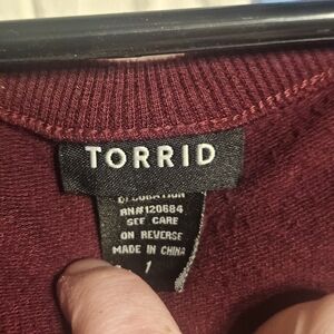 Torrid Burgundy Sweater
